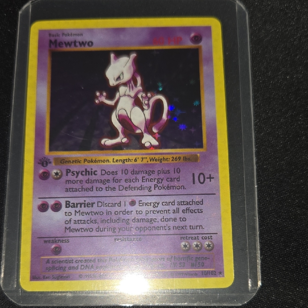 Pokémon Mewtwo Replica Holographic Card